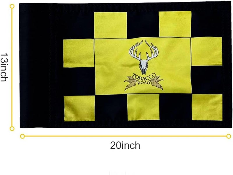 2BUT Standard Tobacco Road Golf Club Pin Flag Practic Putting Green Golf Flag For Backyard Garden Double-Sewn 600D Nylon Miniature Pin Flag Regulation Tube Flag(20"x13") - Image 2